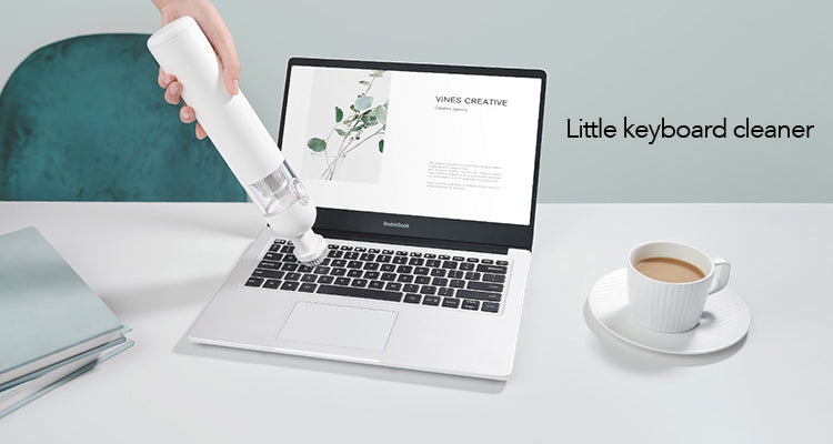 XIAOMI MIJIA portable handheld vacuum cleaner with cyclone suction, wireless design, ideal for home and car cleaning.