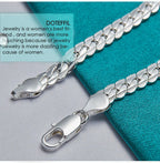 925 sterling silver flat chain bracelet, lobster clasp - view 10