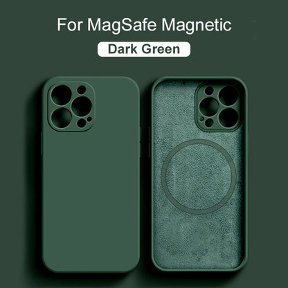 Prime Deal Zone magnetic silicone case for iPhone 15-8 with wireless charging, compatible with MagSafe and various iPhone models.