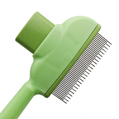 Self-cleaning dog and cat grooming brush by Prime Deal Zone with dematting comb and pet hair remover for dogs and cats.