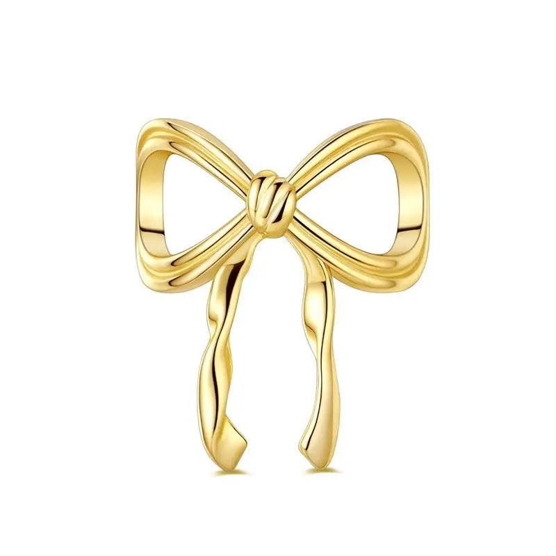 925 Sterling Silver Gold-Tone Charm Beads — Crosses, Bows & Mixed Designs
