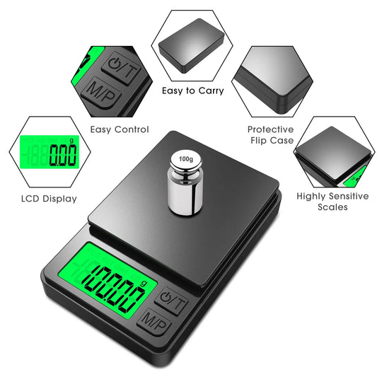 Prime Deal Zone digital jewelry scale with 0.01g accuracy, compact pocket scale, high-quality mini electronic scale.