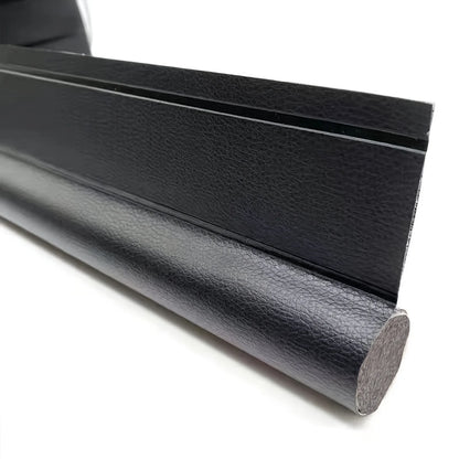 Prime Deal Zone door draft stopper with adjustable foam seal strip, weatherproof under door gap blocker for cold air prevention.