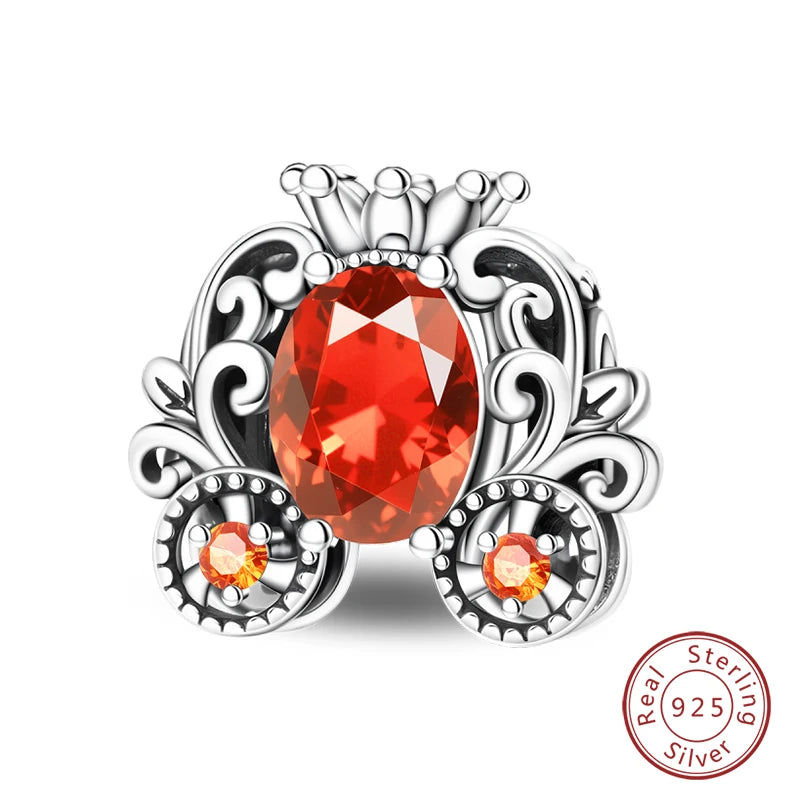 925 Sterling Silver Red Wine & Chili Charm Beads
