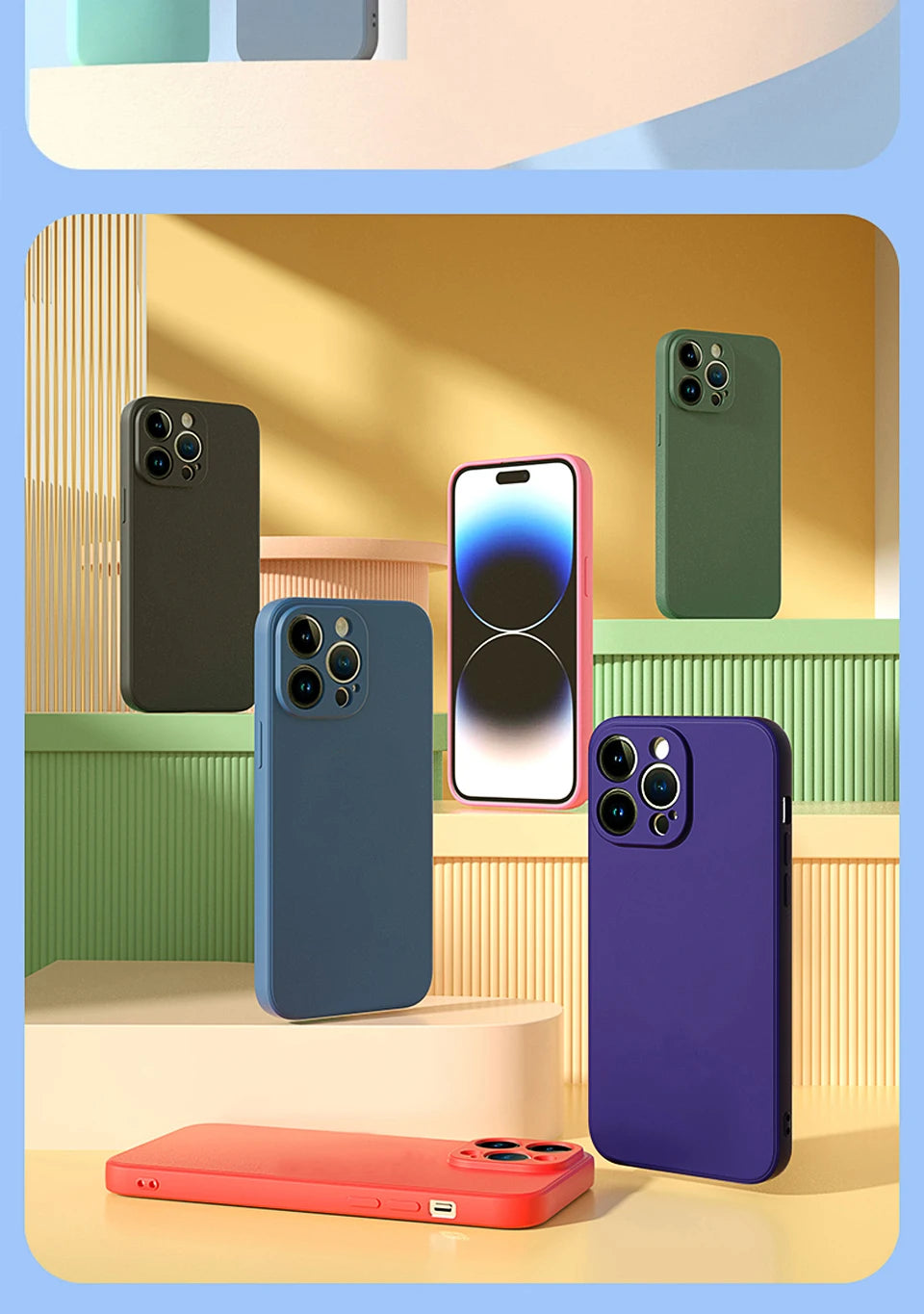 Liquid silicone magnetic case for iPhone models 8 to 15, designed by Prime Deal Zone, with wireless charging compatibility.