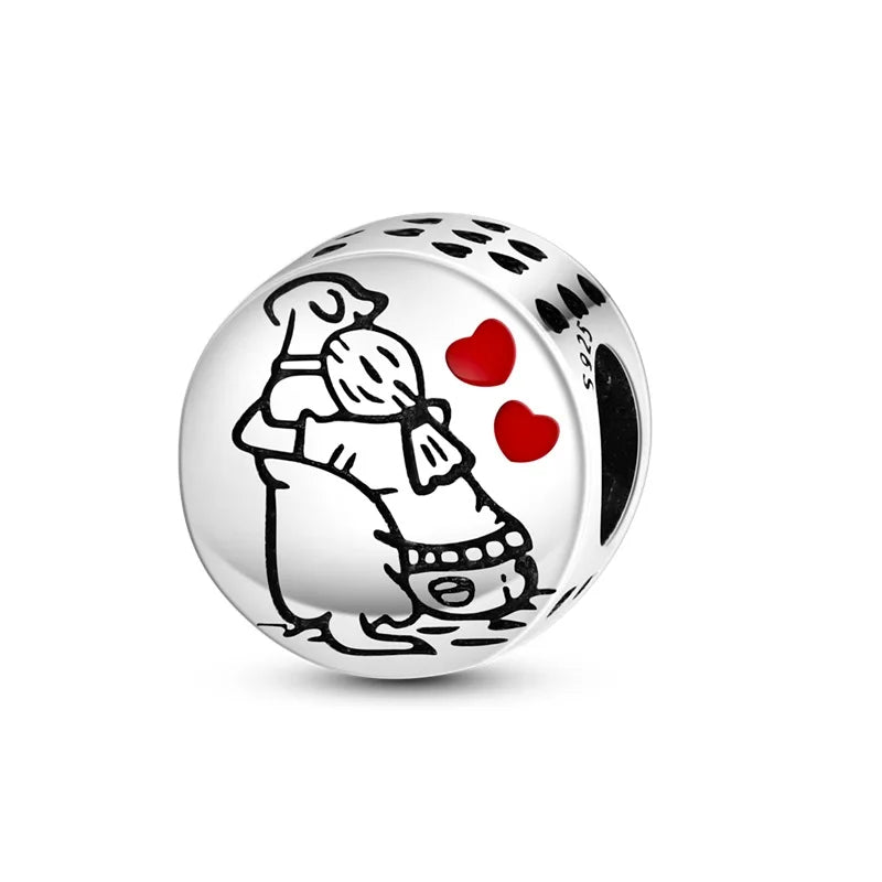925 Sterling Silver Pet & Animal Charm Beads — Dogs, Paws & Hearts
