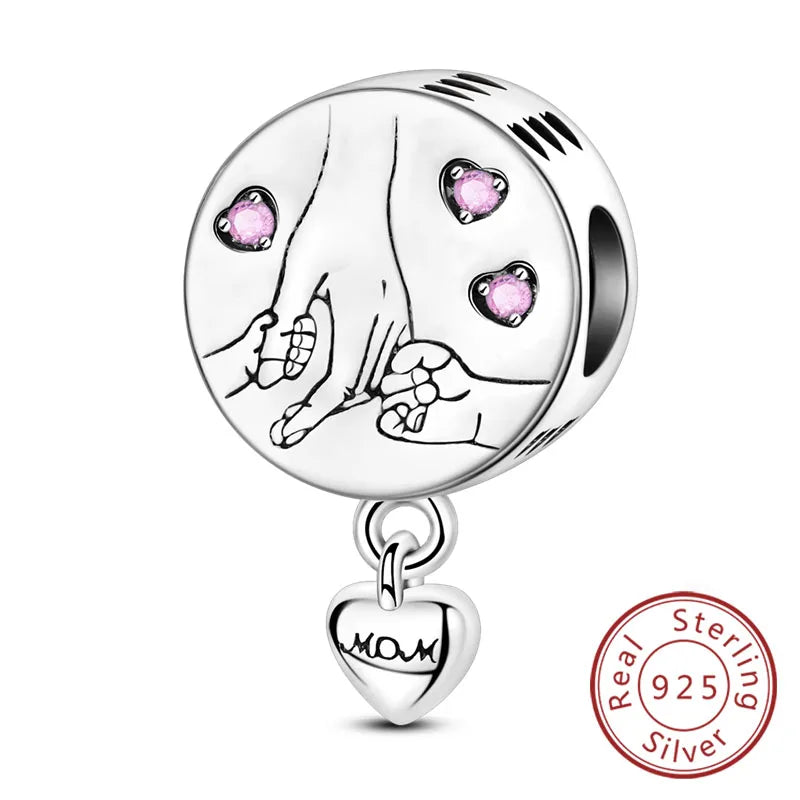 925 Sterling Silver Charm Beads — Love, Family & Life Designs