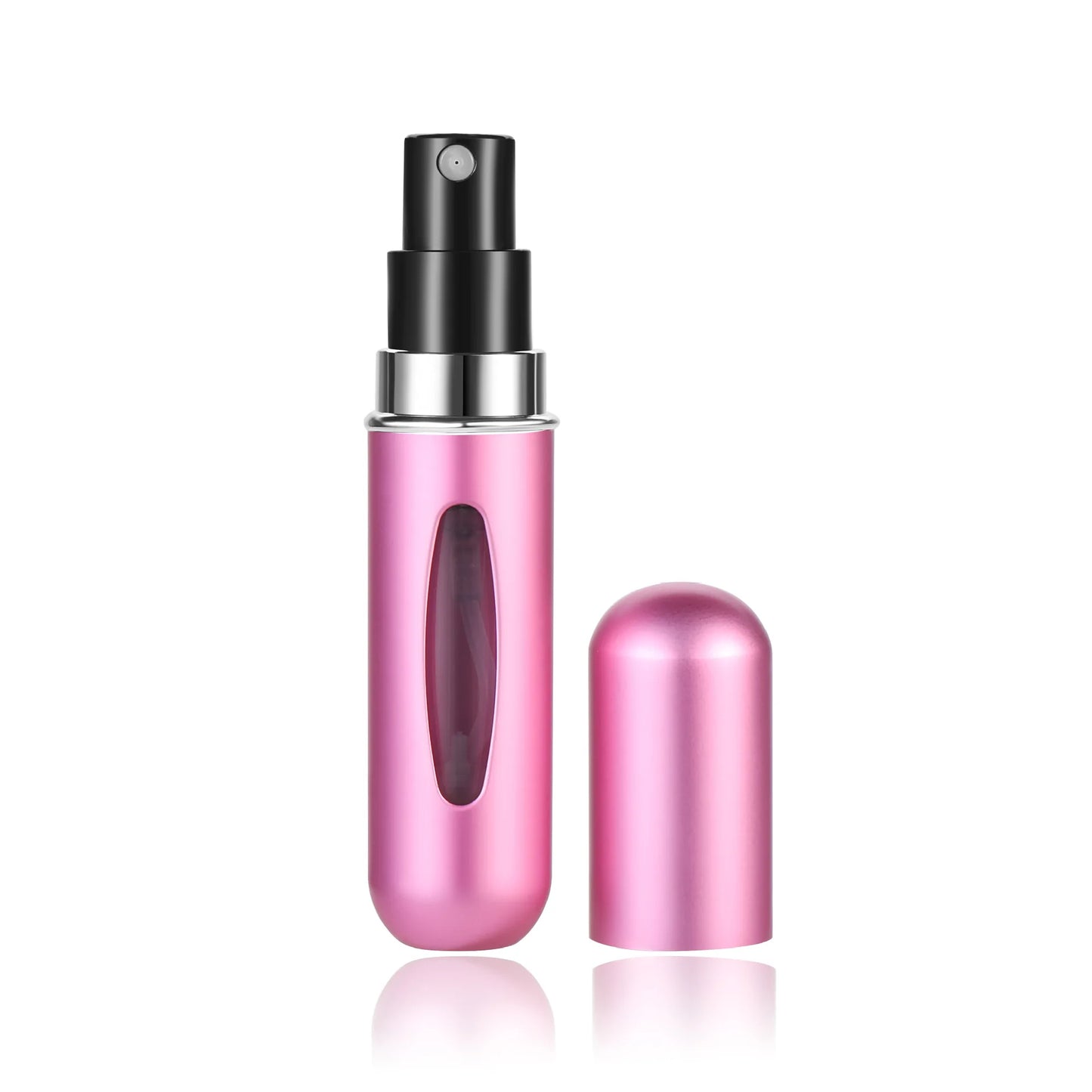 Prime Deal Zone 5ml perfume refill bottle, portable mini spray atomizer for travel, empty cosmetic container with scent pump.