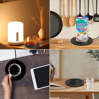 Prime Deal Zone USB mug warmer with electric heating coaster for coffee, tea, or milk in office or home use.