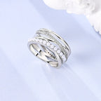 Minimalist silver star and X rings, multiple styles