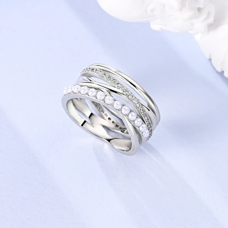 Minimalist silver star and X rings, multiple styles