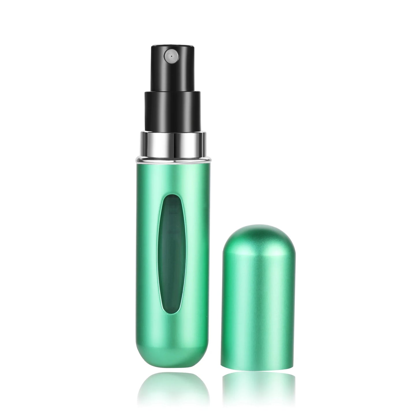 Prime Deal Zone 5ml perfume refill bottle, portable mini spray jar with pump, travel-ready empty cosmetic atomizer for scents.
