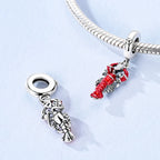 925 Sterling Silver Red Wine & Chili Charm Beads