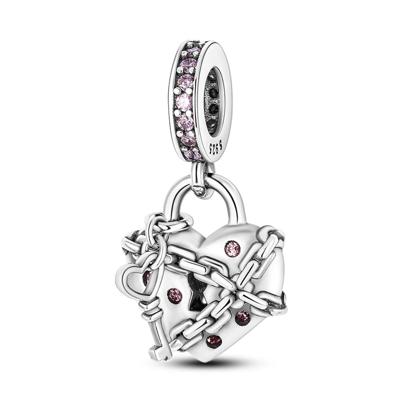 925 Sterling Silver Charm Beads — Hearts, Trees & Sweet Love Designs