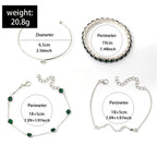 snake and gemstone rhinestone bangle set - view 13