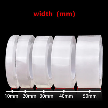 Prime Deal Zone nano double-sided adhesive tape, waterproof gel tape for bathroom and kitchen sink tap mounting, 1/3/5m length