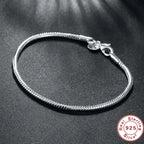 925 sterling silver snake chain bracelet, slim - view 11
