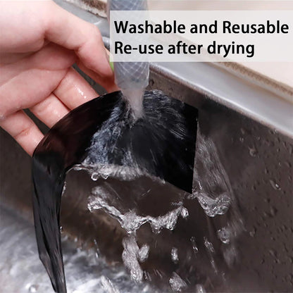 Black 3D carbon fiber car door sill protector strip by Prime Deal Zone, waterproof anti-scratch tape for auto side mirrors.