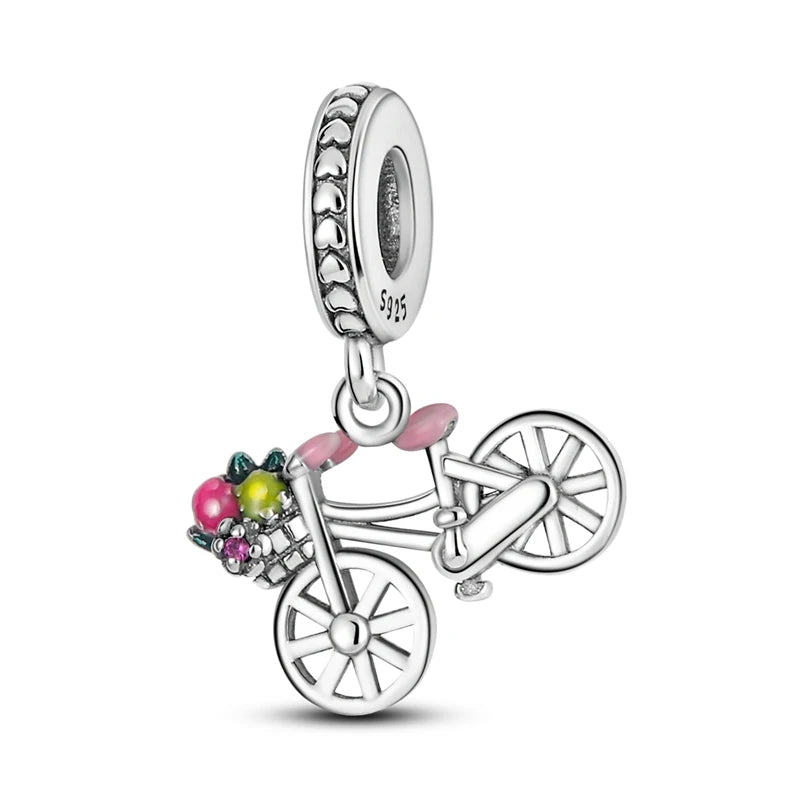 925 Sterling Silver Charm Beads — Mixed Dangle Designs