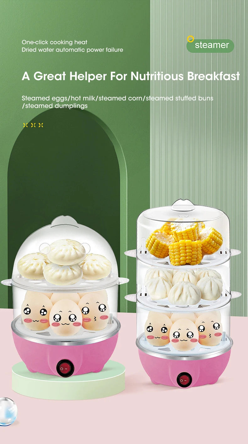Prime Deal Zone automatic egg cooker for boiling, steaming, and making egg custard with power off feature and seven-egg capacity.