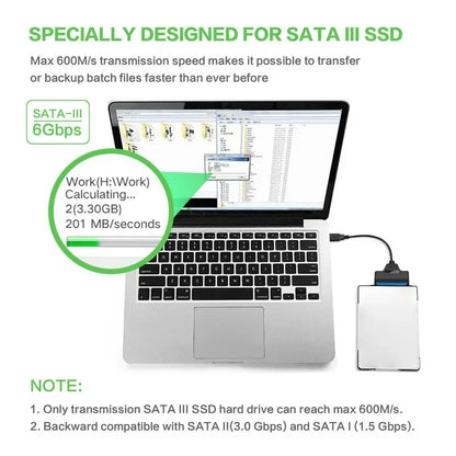Prime Deal Zone SATA to USB 3.0 cable for 2.5 inch external HDD SSD, with SATA III 22-pin connector and USB 3.0 interface.