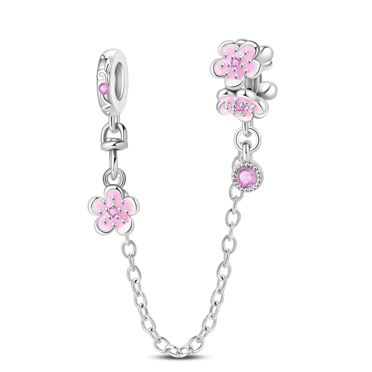 S925 silver-plated star and moon safety chain charm - view 6