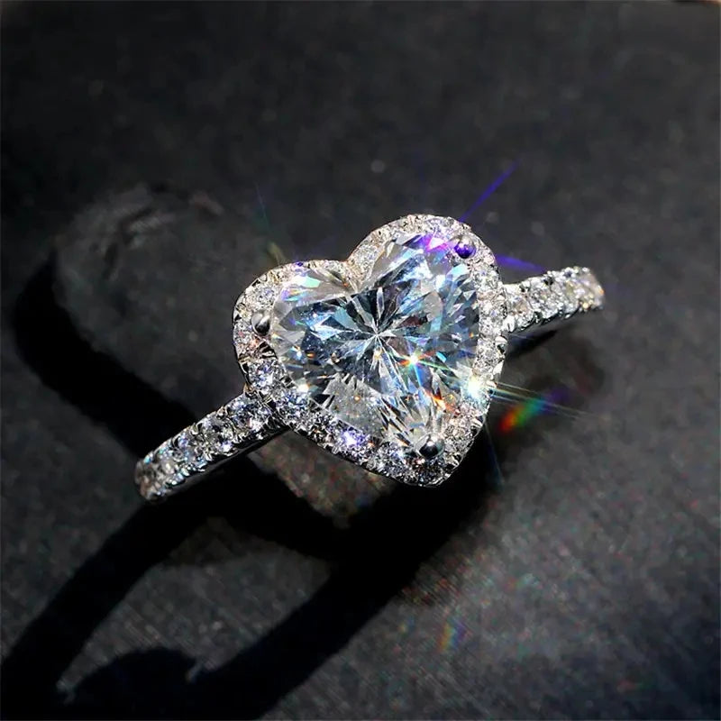 Elegant love zircon ring for women, featuring a simple design suitable for wedding, engagement, or festival gift by Prime Deal Zone.