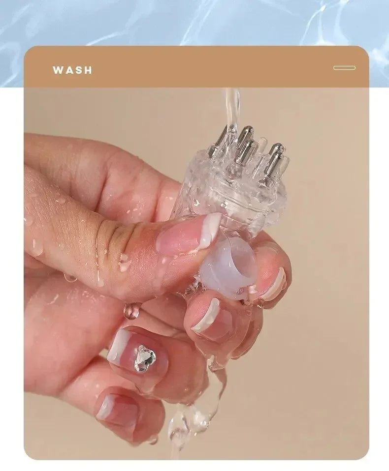 Prime Deal Zone scalp applicator hair regrowth and styling guide comb with hexagon head and massage roller for scalp relaxation.