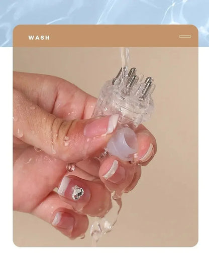Prime Deal Zone scalp applicator hair regrowth and styling guide comb with hexagon head and massage roller for scalp relaxation.
