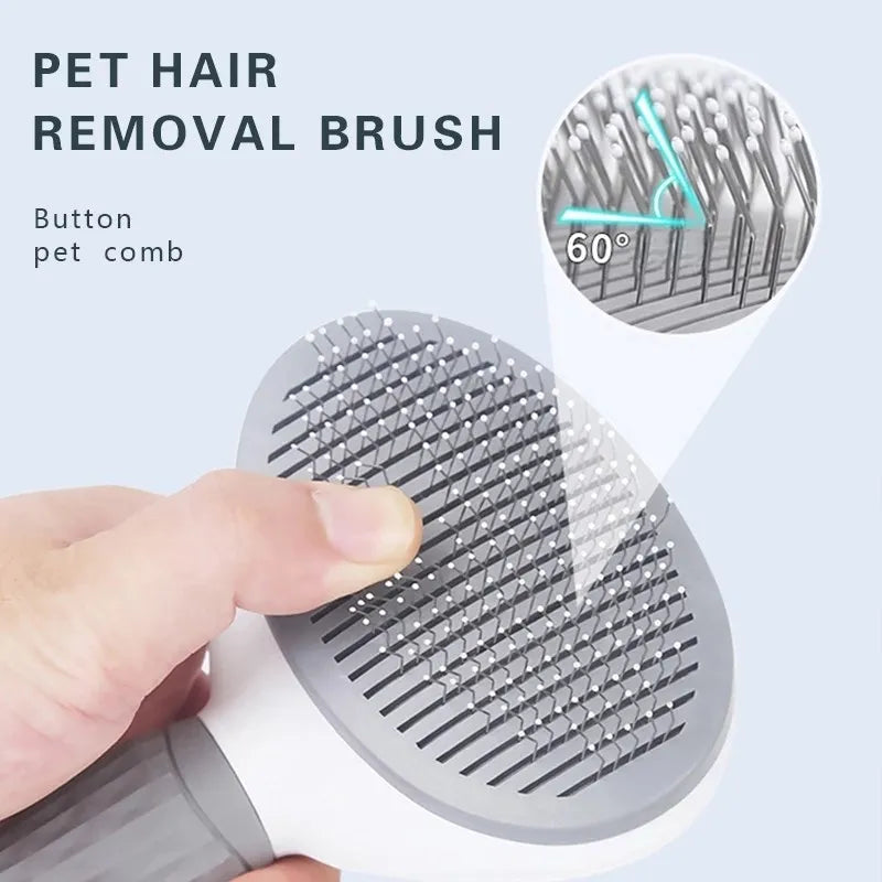 Prime Deal Zone self-cleaning pet dog and cat grooming brush with dematting comb for removing loose pet hair and grooming accessories