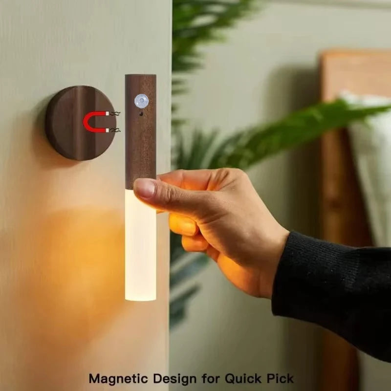 Prime Deal Zone LED night light with USB charging, human induction sensor, ideal for bedside, cabinet, wardrobe, and home lighting.