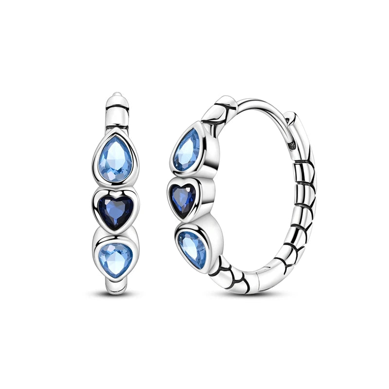 925 Sterling Silver Zircon Drop Earrings — Four-Leaf Clover & Star Designs