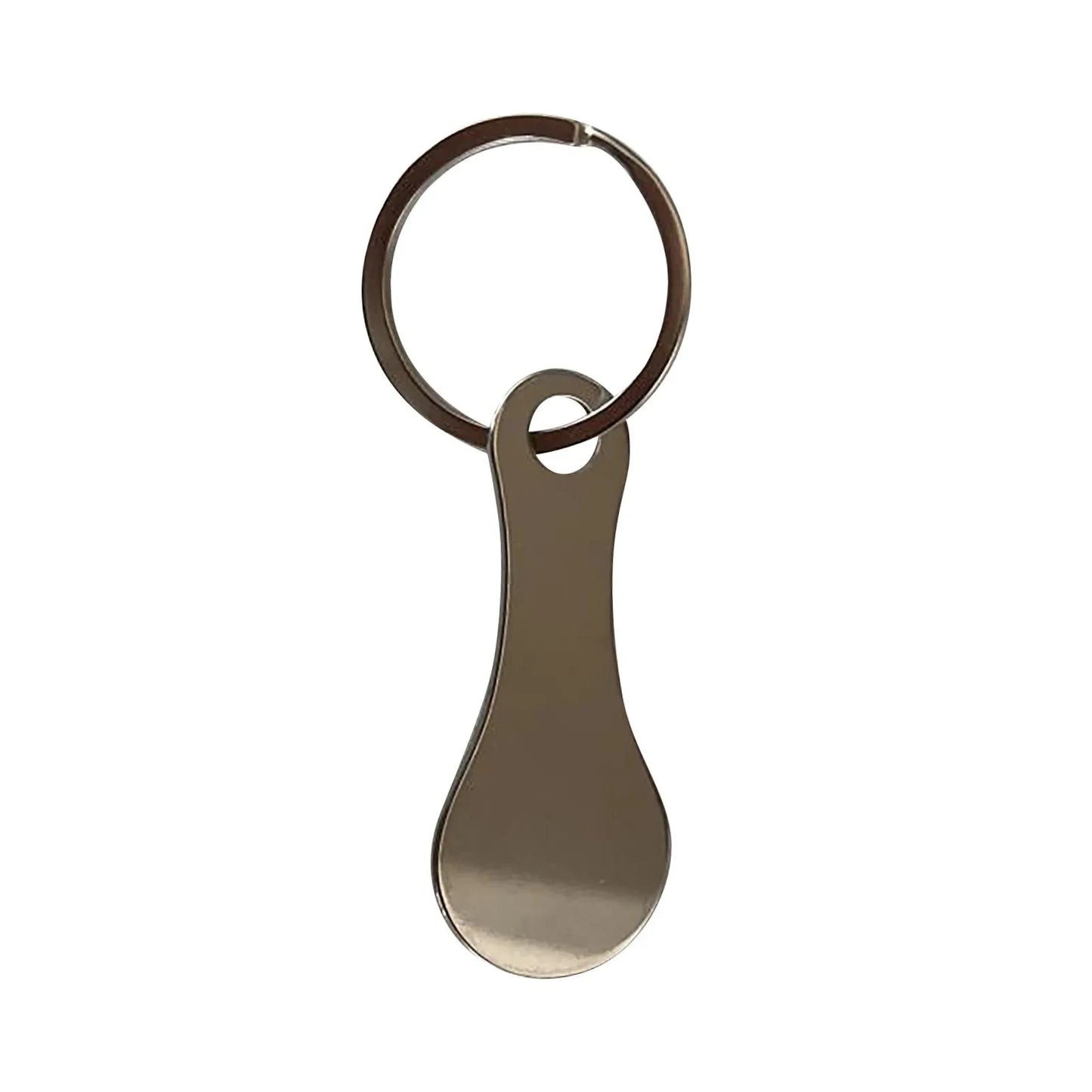 Prime Deal Zone stainless steel shopping cart token keychain with key hook and portable metallic keyring for daily use.
