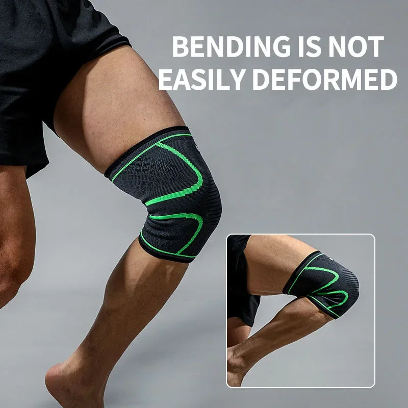Prime Deal Zone elastic breathable compression knee support sleeve for basketball, running, and cycling.