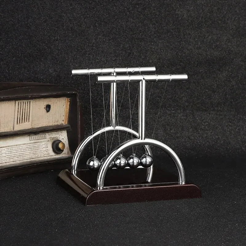 Prime Deal Zone Newton's Cradle steel ball desktop toy for physics demonstration, stress relief, and home decoration.