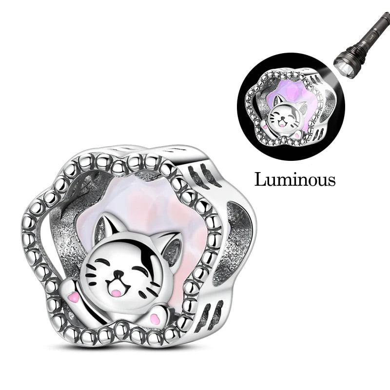 925 Sterling Silver Pet & Animal Charm Beads — Dogs, Paws & Hearts