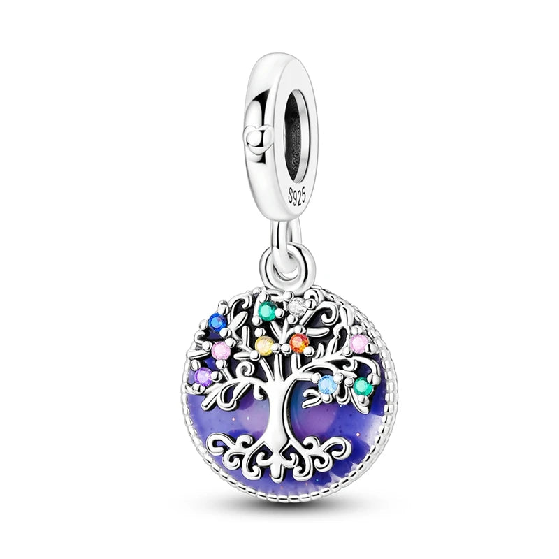 925 Sterling Silver Charm Beads — Hearts, Trees & Sweet Love Designs