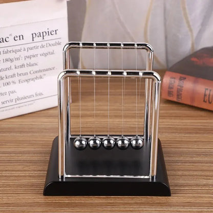 Prime Deal Zone Newton's Cradle balancing steel balls, physics science desktop toy for stress relief and home decoration.