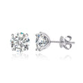 925 sterling silver moissanite stud earrings, multi-tone - view 11