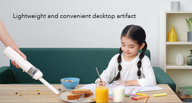 Xiaomi Mijia portable handheld vacuum cleaner with cyclone suction, compact design, and dust collector for home and car cleaning.