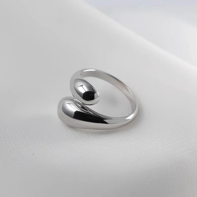 925 Sterling Silver Minimalist Couple Rings, Handmade