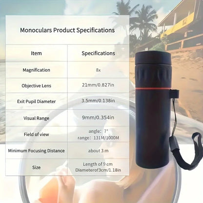 Prime Deal Zone 2025 2000X25 HD monocular telescope for travel, hiking, bird watching, camping, and stargazing.