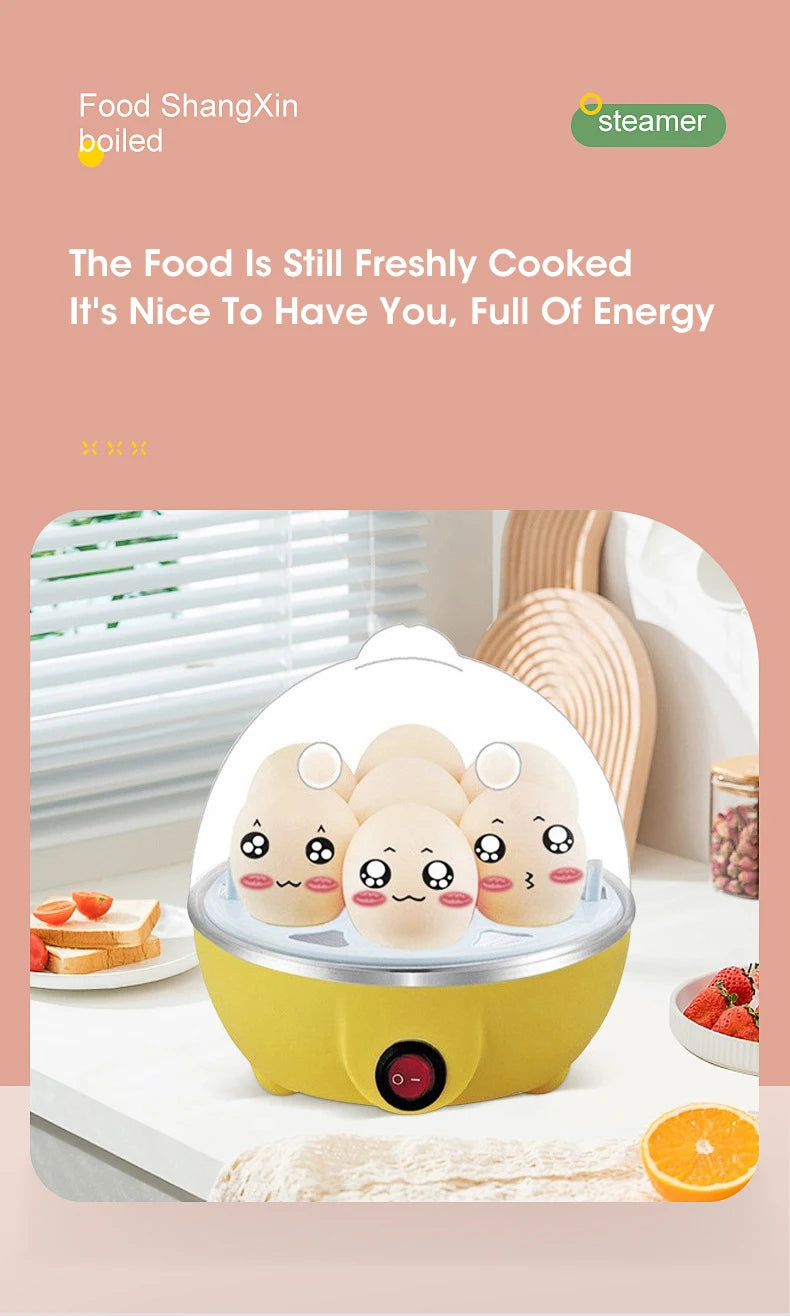 Prime Deal Zone automatic egg cooker with multi-functional steaming and boiling for 7 eggs, featuring power off safety and breakfast convenience.