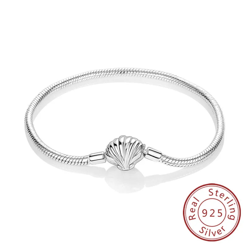 925 Sterling Silver Charm Bracelet — Pavé Zirconia, 17–20cm