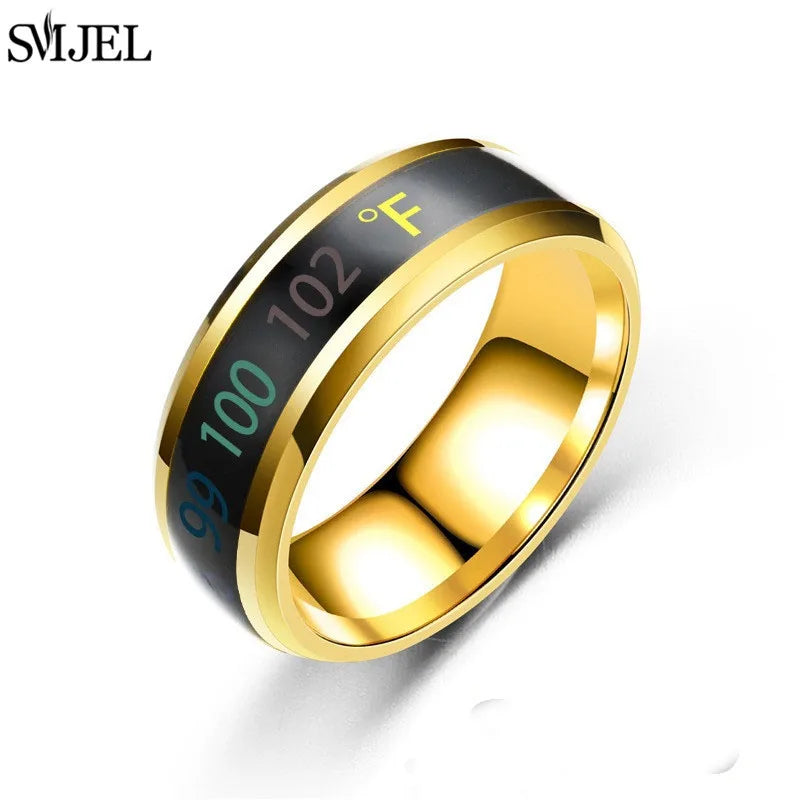 stainless steel body temperature display ring - view 18