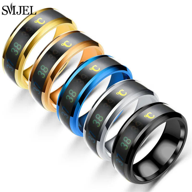 stainless steel body temperature display ring - view 10