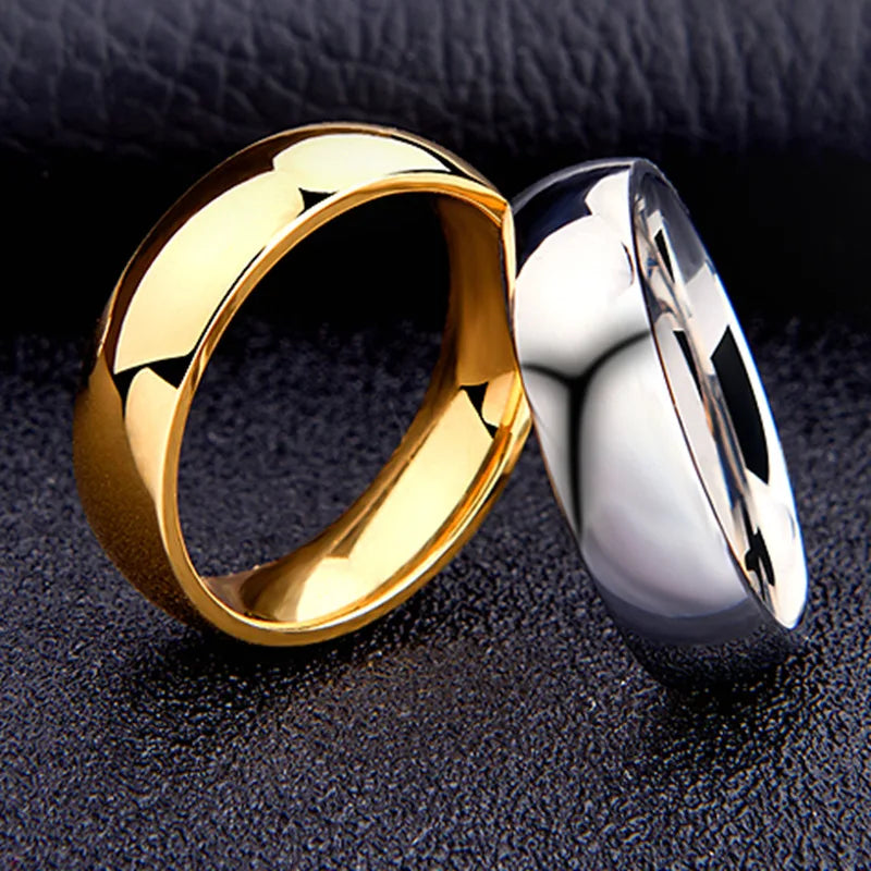 stainless steel 6mm polished band ring - view 1