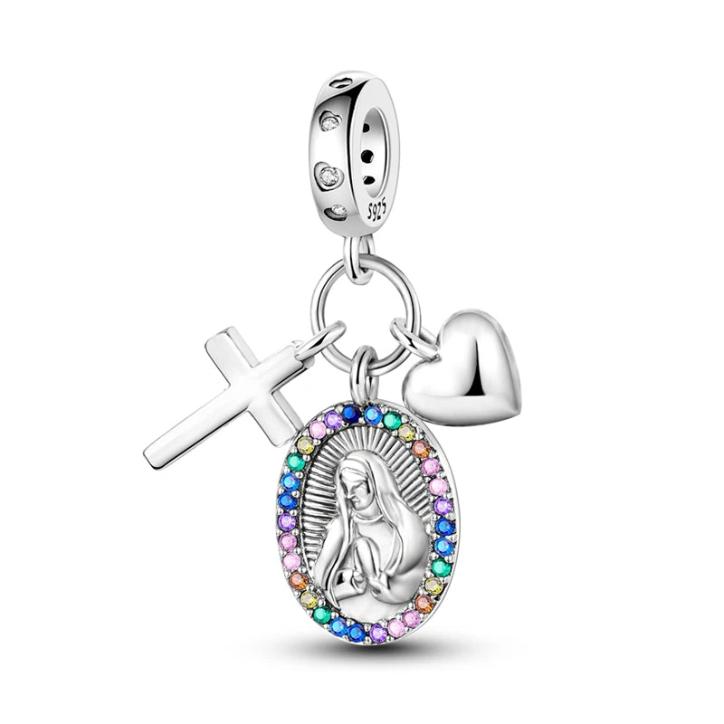 925 Sterling Silver Charm Beads — Mixed Dangle Designs