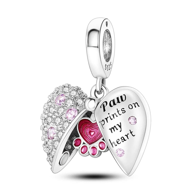 925 Sterling Silver Charm Beads — Mixed Dangle Designs