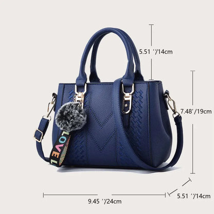 Prime Deal Zone women's leather embroidery messenger bag with hand strap, stylish handbag for women with intricate embroidery details.